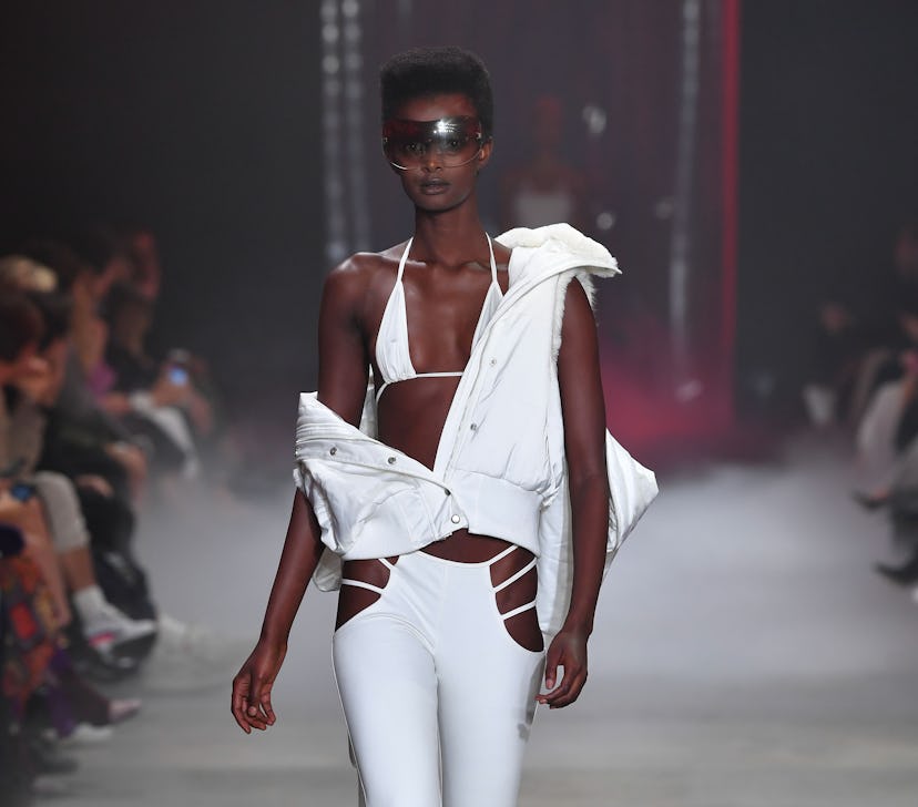 SYDNEY, AUSTRALIA - MAY 16:  A model walks the runway during the I.AM.GIA show at Mercedes-Benz Fash...