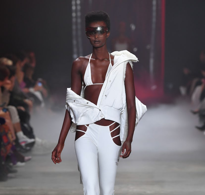 SYDNEY, AUSTRALIA - MAY 16:  A model walks the runway during the I.AM.GIA show at Mercedes-Benz Fash...