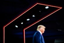 ORLANDO, FL - FEBRUARY 28: Former President Donald J Trump speaks during the final day of the Conser...