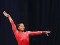 Jordan Chiles, who's headed to the 2021 Olympics, competes on the vault during the Women's competiti...