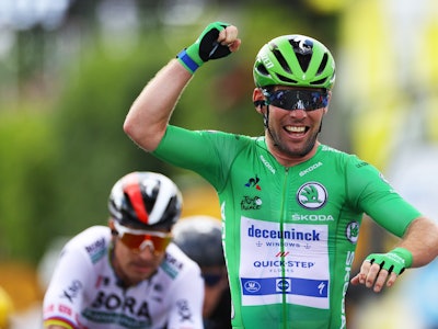 CHATEAUROUX, FRANCE - JULY 01: Mark Cavendish of The United Kingdom and Team Deceuninck - Quick-Step...