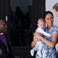 Prince Harry, Duke of Sussex, Meghan Markle, Duchess of Sussex and their baby son Archie Mountbatten...