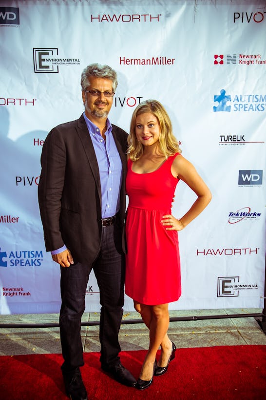 LOS ANGELES, CA – AUGUST 05:  Mark Vicente and Bonnie Piesse (L) attend Autism Speaks' 5th Annual Ce...