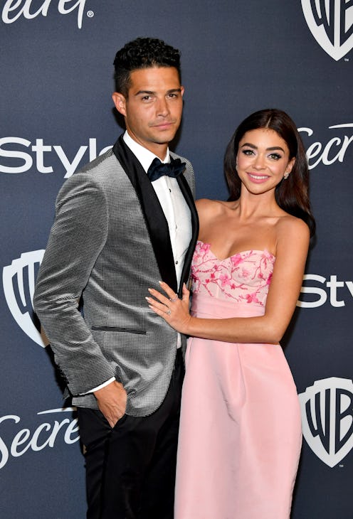 BEVERLY HILLS, CALIFORNIA - JANUARY 05: (L-R) Wells Adams and Sarah Hyland attend the 21st Annual Wa...