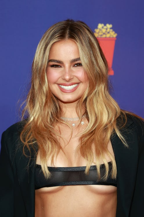 LOS ANGELES, CALIFORNIA - MAY 16: Addison Rae attends the 2021 MTV Movie & TV Awards at the Hollywoo...