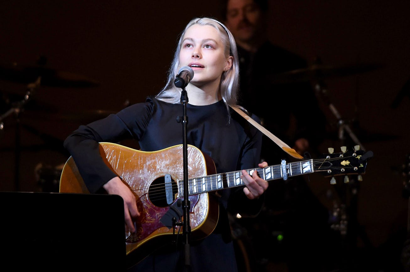 NEW YORK, NEW YORK - FEBRUARY 26: Phoebe Bridgers perform on stage during the 33nd Annual Tibet Hous...