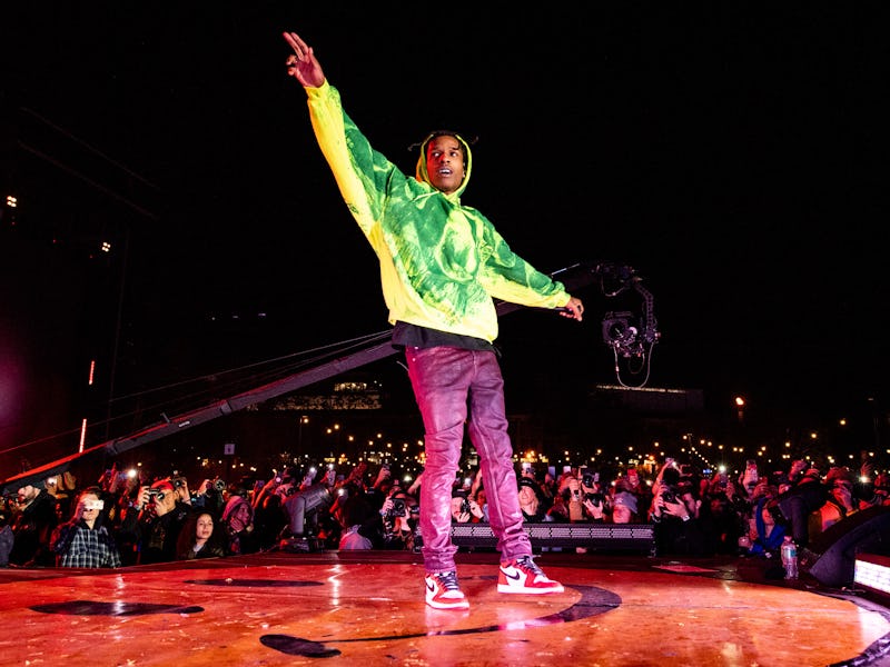 LOS ANGELES, CALIFORNIA - DECEMBER 15: ASAP Rocky performs during 2019 Rolling Loud LA at Banc of Ca...