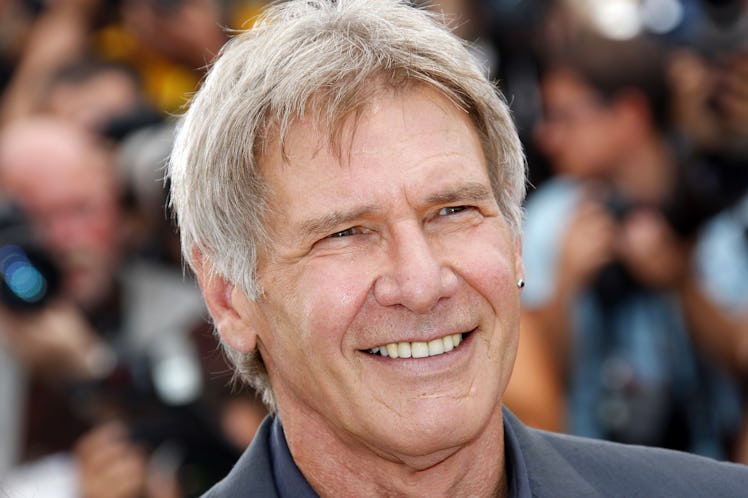 US actor Harrison Ford poses during a photocall for US director Steven Spielberg's film 'Indiana Jon...