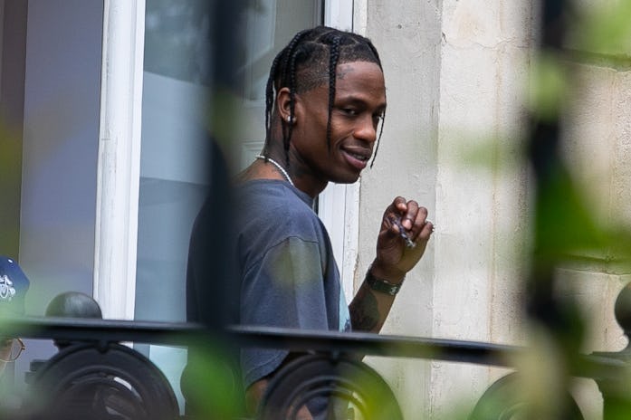 PARIS, FRANCE - JUNE 24: Singer Travis Scott is seen on June 24, 2021 in Paris, France. (Photo by Ma...