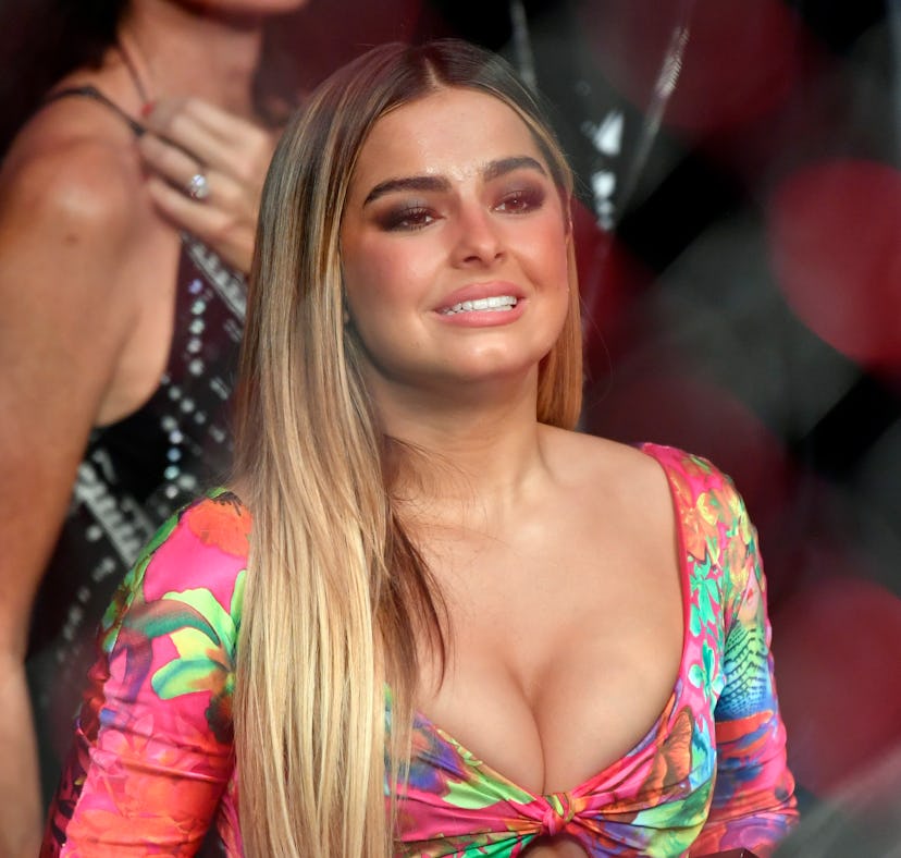 LAS VEGAS, NEVADA - JULY 10: Addison Rae is seen in attendance during the UFC 264 event at T-Mobile ...