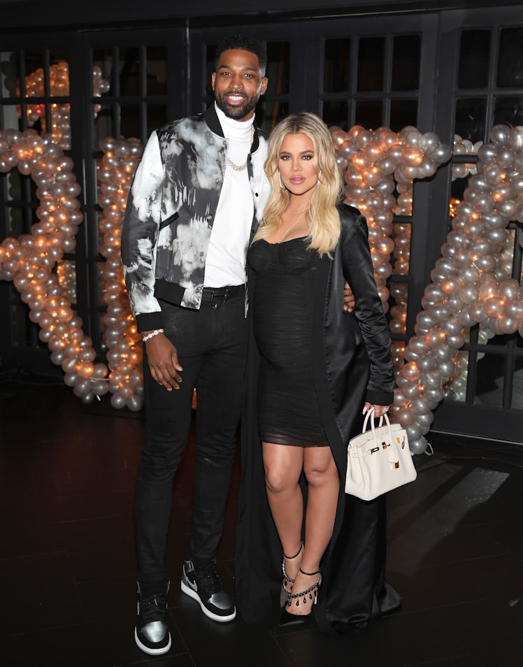 LOS ANGELES, CA - MARCH 10:  Tristan Thompson and Khloe Kardashian pose for a photo as Remy Martin c...