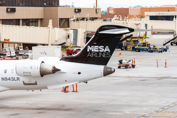 PHOENIX, UNITED STATES - 2020/02/22: Mesa Airlines Bombardier CRJ-900ER aircraft seen at Phoenix Sky...