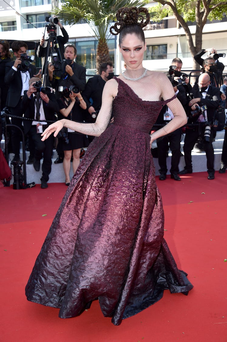 CANNES, FRANCE - JULY 13: Coco Rocha attends the "Aline, The Voice Of Love" screening during the 74t...