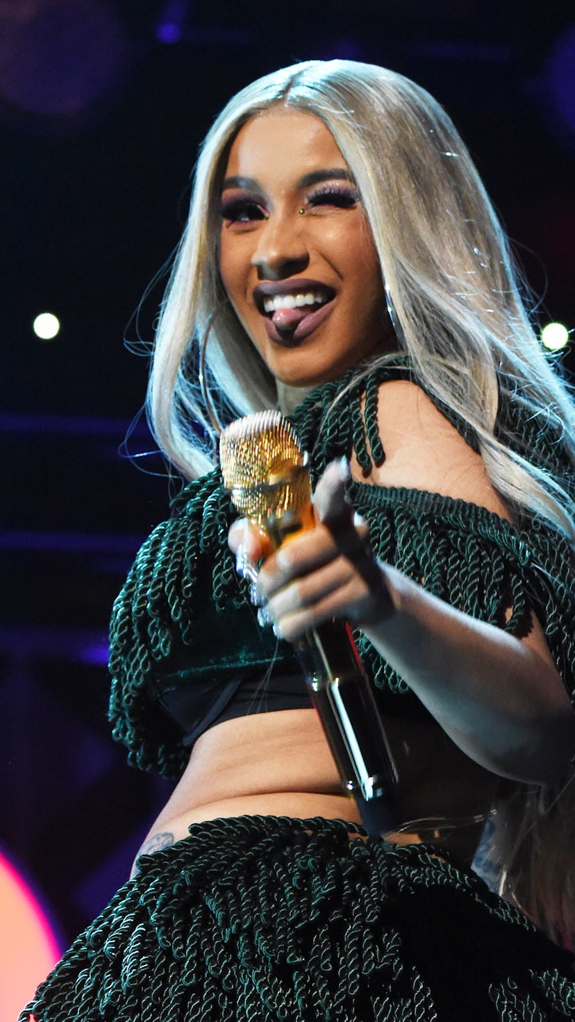 NEW YORK, NY - DECEMBER 07:  Cardi B performs at Z100's Jingle Ball 2018 at Madison Square Garden on...