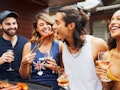 A group of friends plans a Summer 2021 Olympics watch party in their backyard, and laughs while eati...