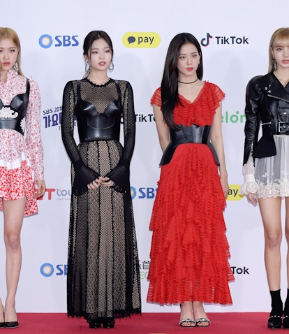 SEOUL, SOUTH KOREA - DECEMBER 25: BLACKPINK attend the 2018 SBS Gayo Daejeon 'Battle of the Bands' a...