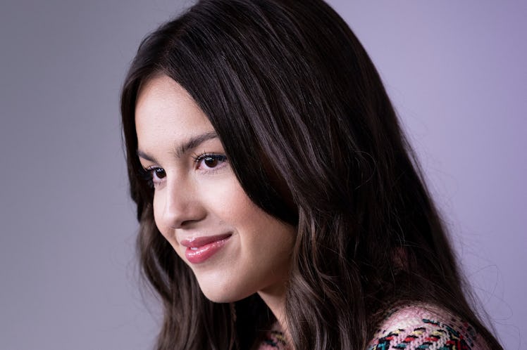 Pop star Olivia Rodrigo waits to speak as White House Press Secretary Jen Psaki holds a press briefi...