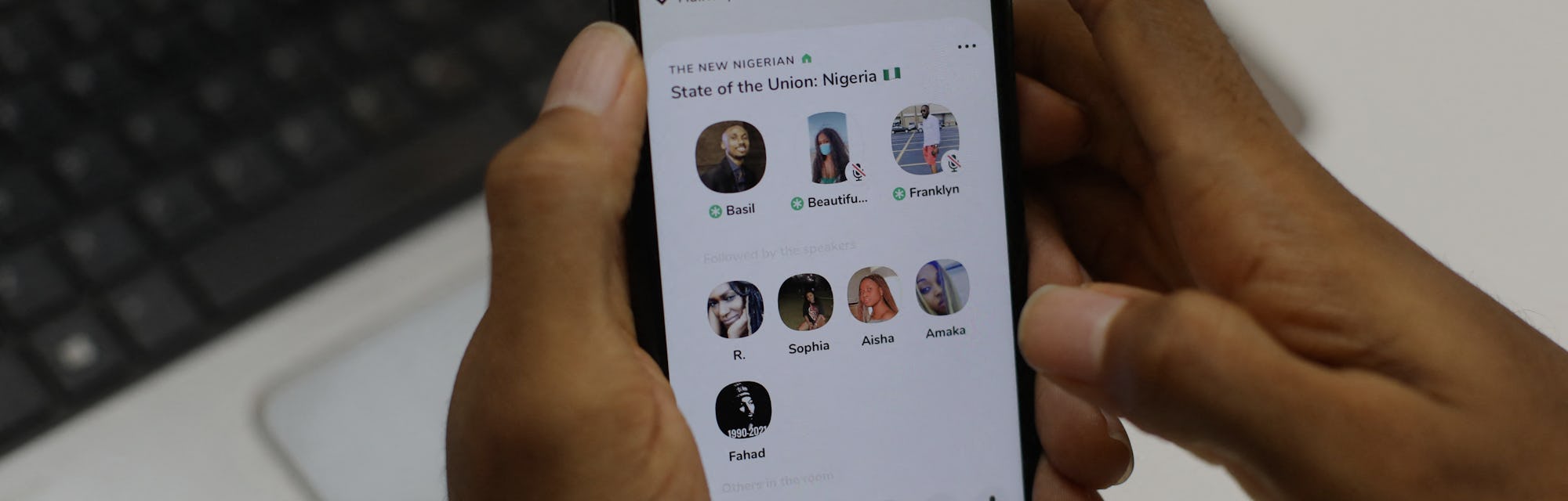 Basil Abia, Organiser of New Nigeria Movement prepares for a state of the union meeting with other N...