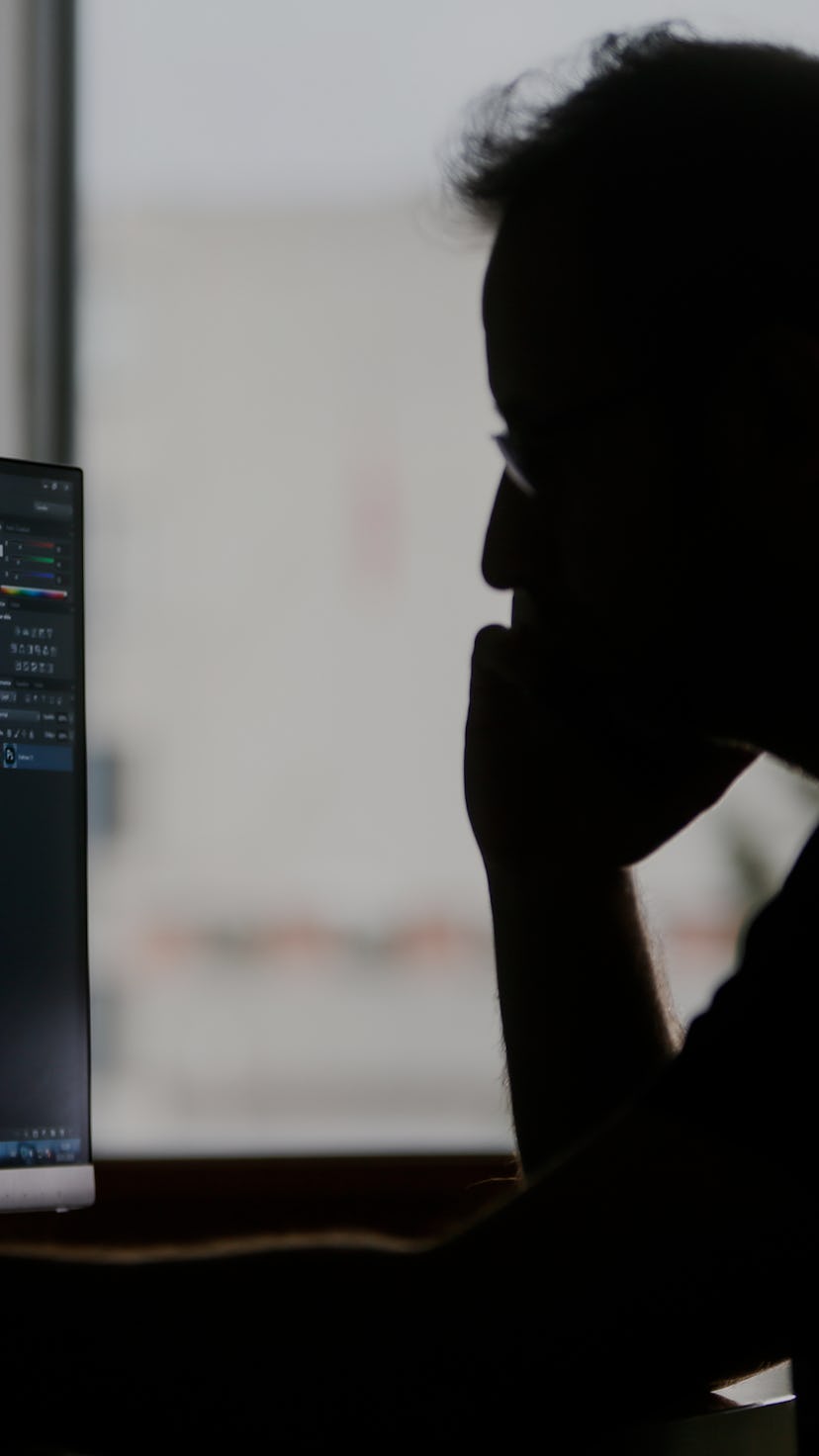 IZMIR, TURKEY - MARCH 10: A computer screen displays Photoshop logo on the Photoshop program in Izmi...