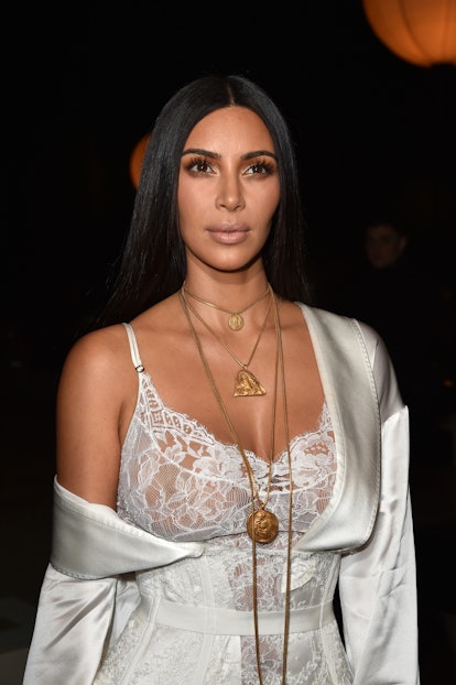 PARIS, FRANCE - OCTOBER 02:  Kim Kardashian attends the Givenchy show as part of the Paris Fashion W...