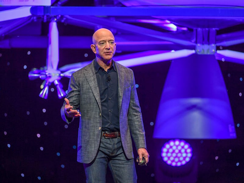 WASHINGTON, DC - MAY 9: Jeff Bezos, founder of Amazon, Blue Origin and owner of The Washington Post...