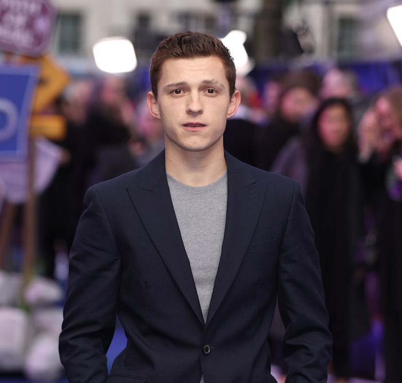 LONDON, ENGLAND - FEBRUARY 23: Tom Holland attends the "Onward" UK Premiere at The Curzon Mayfair on...