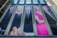 MANHATTAN, NEW YORK, NY, UNITED STATES - 2019/03/13: Giant portraits of the news achors at Fox News ...