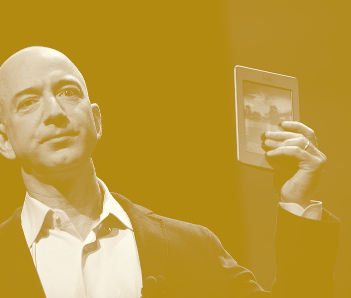Amazon CEO Jeff Bezos introduces the new Kindle Touch in New York, September 28, 2011. Bezos introdu...