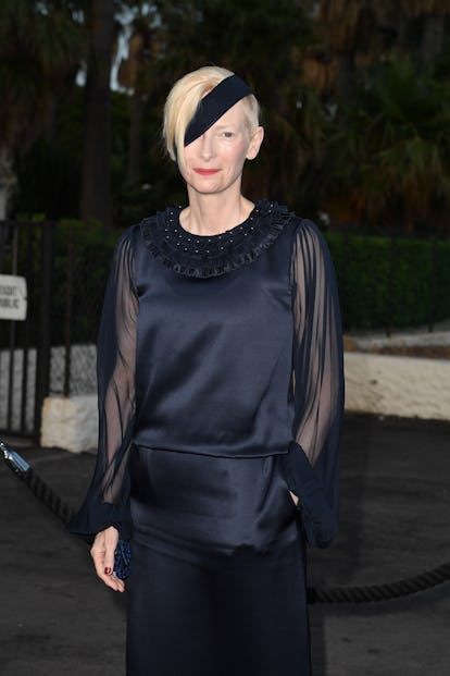 CANNES, FRANCE - JULY 07: Tilda Swinton is seen during the 74th annual Cannes Film Festival at on J...