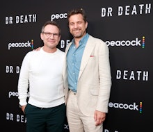 HOLLYWOOD, CALIFORNIA - JULY 08: Christian Slater and Joshua Jackson attends the the premiere of Pea...