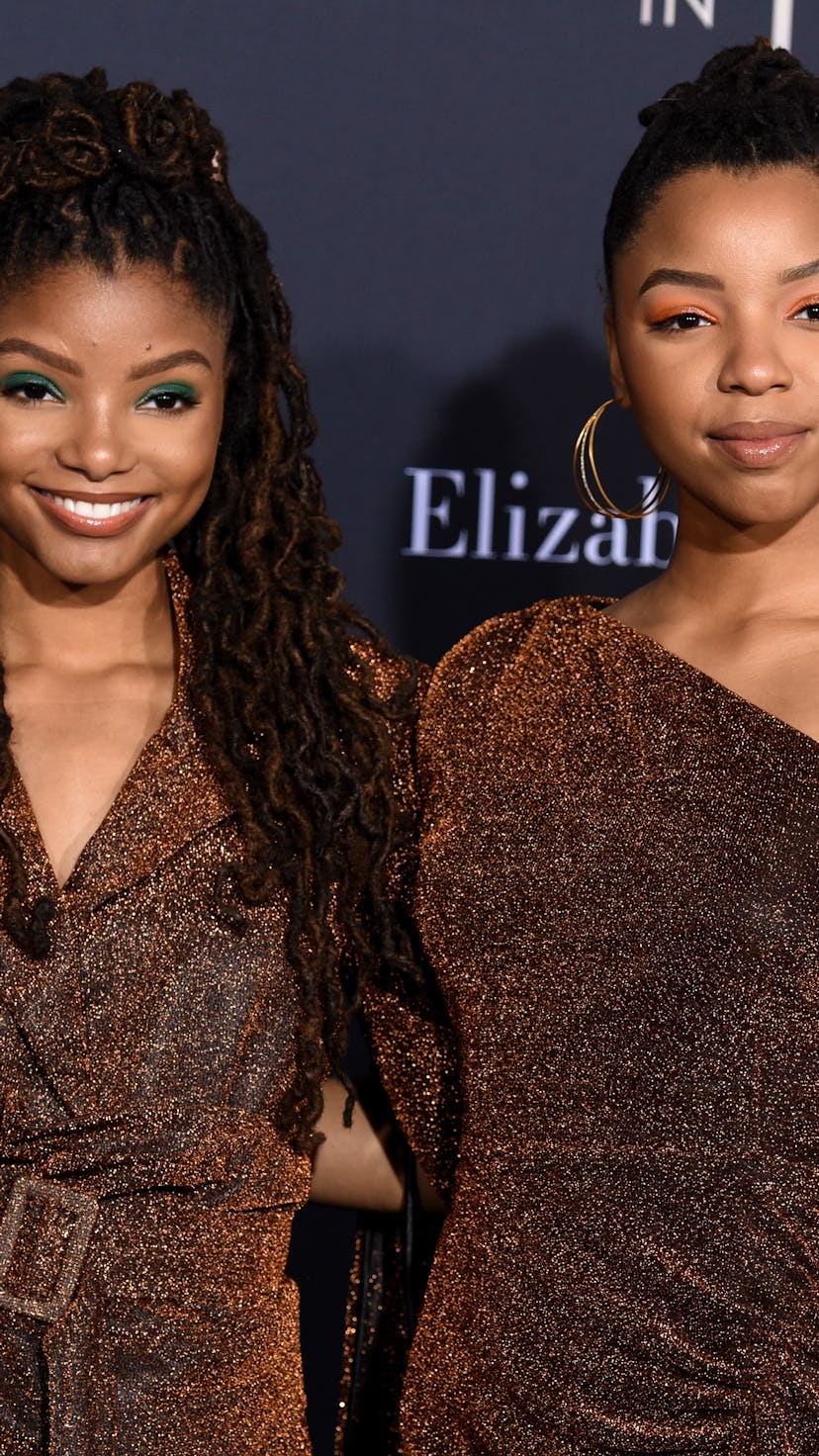 LOS ANGELES, CA - FEBRUARY 26: Halle Bailey and Chloe Bailey attend Premiere Of Disney's "A Wrinkle...