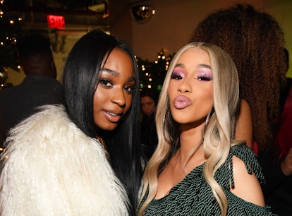 NEW YORK, NY - DECEMBER 07:  Normani and Cardi B attend Z100's Jingle Ball 2018 - Backstage  at Madi...