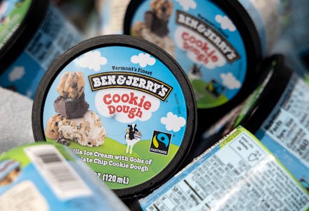 WASHINGTON, DC - MAY 20: Ben and Jerry's ice cream is stored in a cooler at an event where founders ...