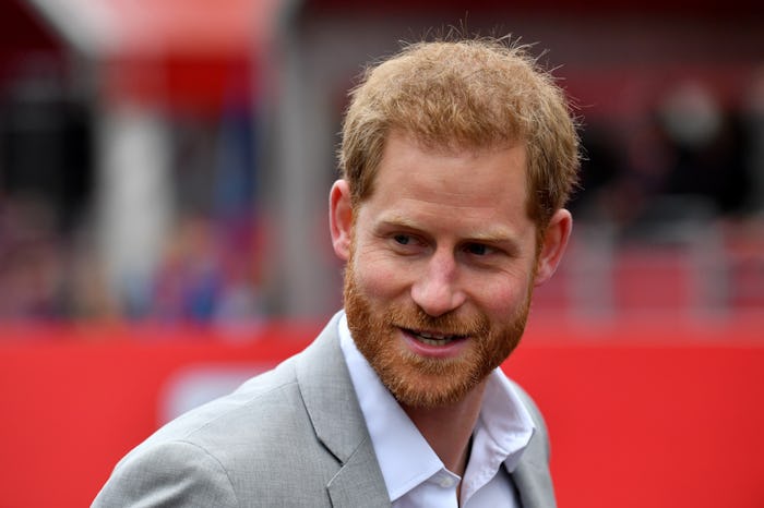 LONDON, UNITED KINGDOM - APRIL 28: Prince Harry arrives to give medals at the London Marathon in cen...