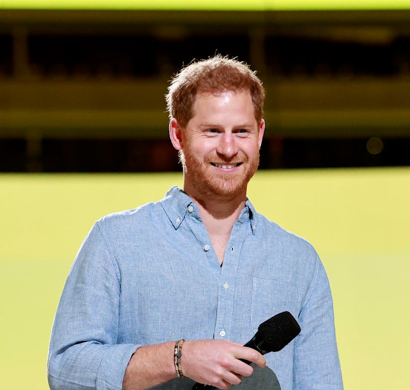 INGLEWOOD, CALIFORNIA: In this image released on May 2, Prince Harry, The Duke of Sussex speaks onst...