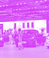 BEIJING, CHINA - JULY 4, 2021 - Customers select cars at a Tesla experience store in Beijing, China,...