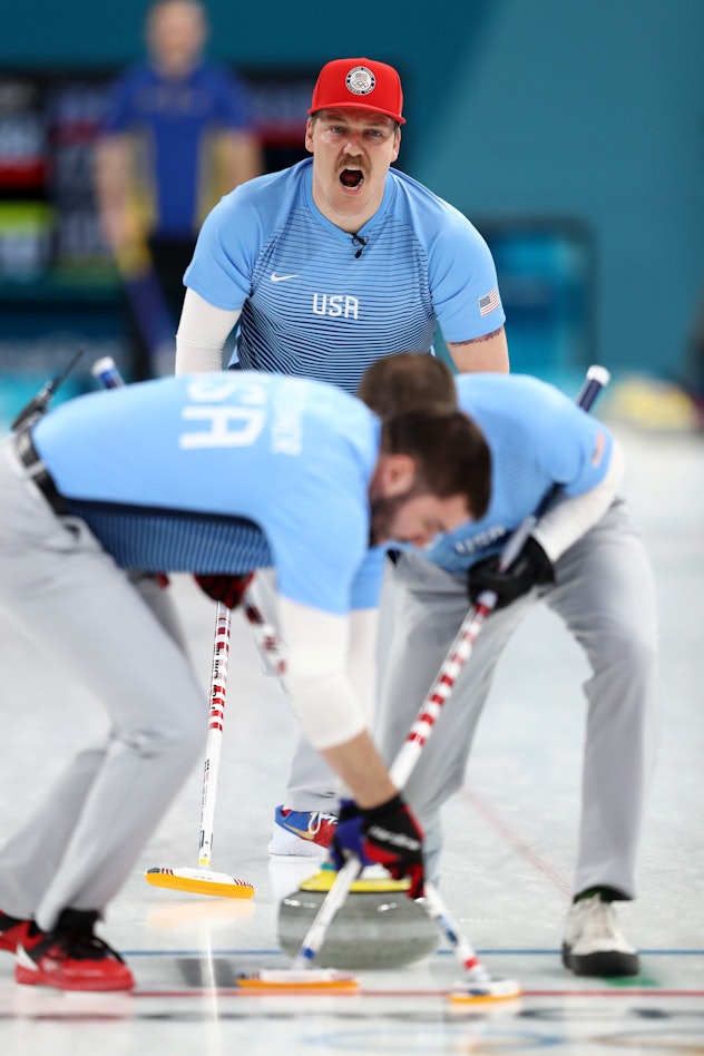 GANGNEUNG, SOUTH KOREA - FEBRUARY 24:  Matt Hamilton of the United States reacts during the game aga...