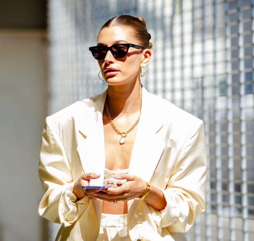 LOS ANGELES, CALIFORNIA - JULY 06: Hailey Bieber is seen on July 06, 2021 in Los Angeles, California...