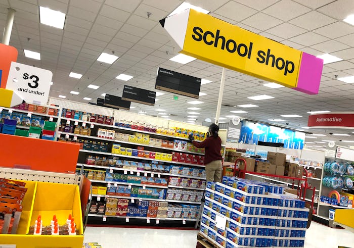 school supplies at a target store