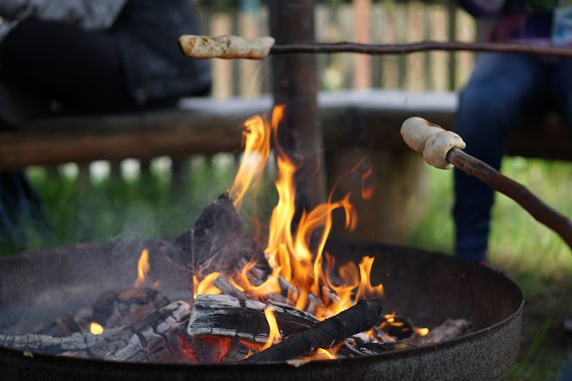 Close-up image of an outdoor fire pit.