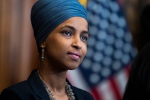 UNITED STATES - JUNE 17: Rep. Ilhan Omar, D-Minn., attends a bill enrollment ceremony for the Junete...