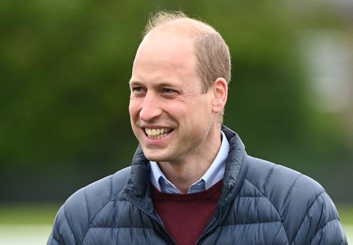 EDINBURGH, SCOTLAND - MAY 21: Prince William, Duke of Cambridge during a visit to Spartans FC's Ains...