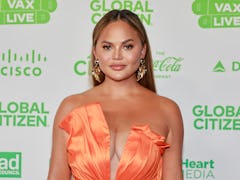 INGLEWOOD, CALIFORNIA: In this image released on May 2, Chrissy Teigen attends Global Citizen VAX LI...