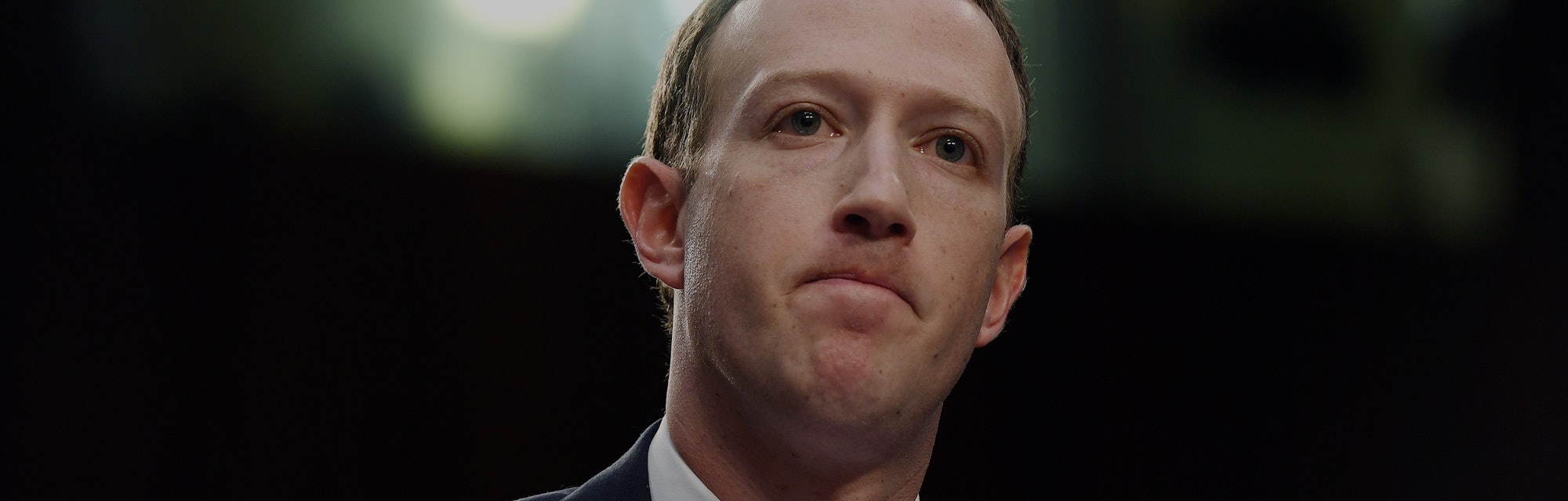 WASHINGTON, DC - APRIL 10: Facebook CEO, Mark Zuckerberg appears for a hearing at the Hart Senate Of...