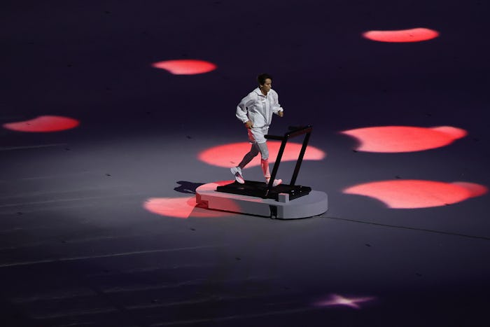 A boxing nurse helped to open the Tokyo Olympics.
