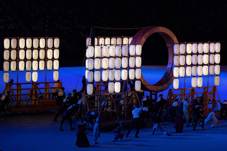 The 2021 Olympics Opening Ceremony at the Olympic Stadium.