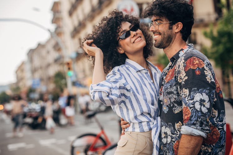 A woman tells her boyfriend she can't stop thinking about him.