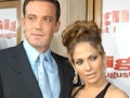 Ben Affleck and Jennifer Lopez during "Gigli" California Premiere at Mann National in Westwood, Cali...