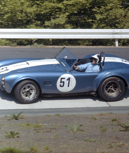 Bob Bondurant in the Shelby Cobra brought by Patrick McNally which was a non-starter, Nürburgring 10...