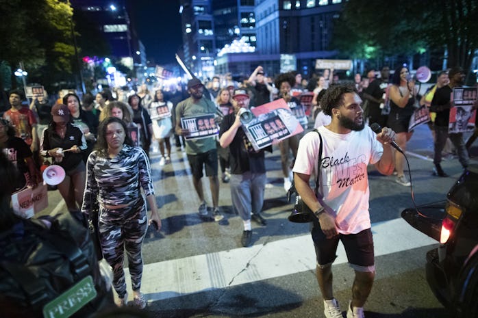 MINNESOTA, USA - JUNE 25: Protesters march through the streets of Minneapolis. The goal of the prote...